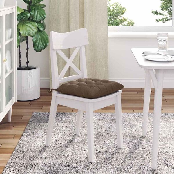 Vidaxl Lot de 4 coussins de chaise 40x40cm - Marron - 37% de remise