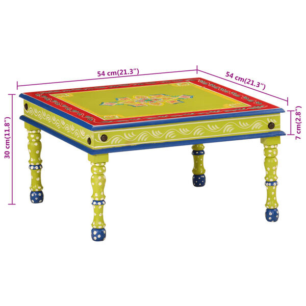 Vidaxl Table basse en bois de manguier peint main - 54 cm - 39% de remise