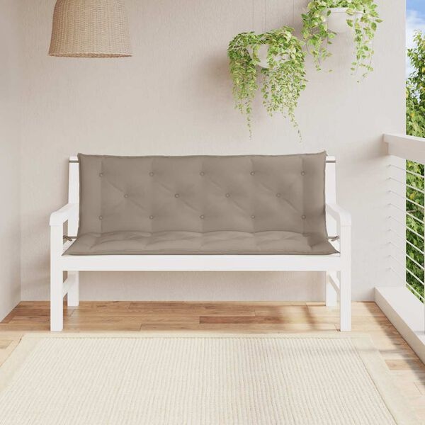 Vidaxl Coussin de banc de jardin 150x100 cm - Taupe - 39% de remise