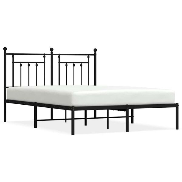 Vidaxl Cadre de lit 140x200 cm métal noir - 36% de remise