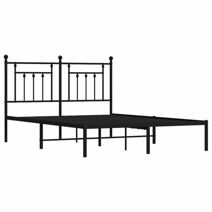 Vidaxl Cadre de lit 140x200 cm métal noir - 36% de remise