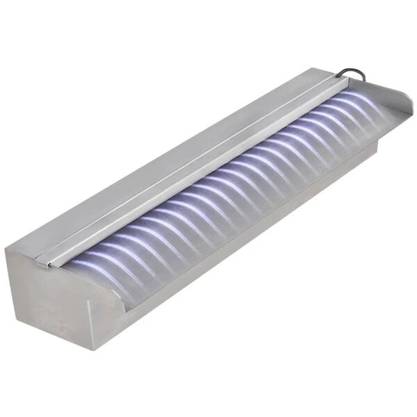 Vidaxl Cascade de piscine inox 45 cm avec LED - 41% de remise