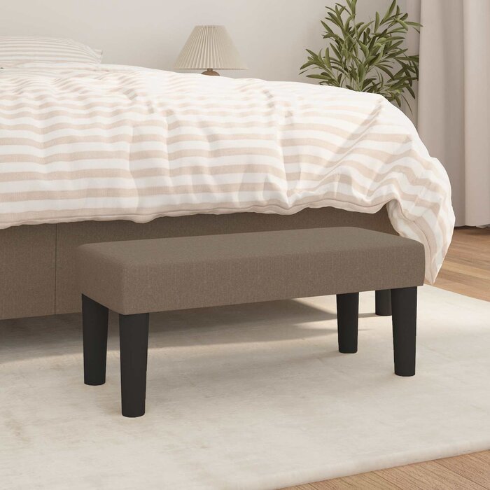 Vidaxl Banc taupe en tissu 70x30x30 cm - 37% de remise