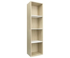 Vidaxl Bibliothèque et meuble TV 36x143 cm - Blanc et chêne - 38% de remise