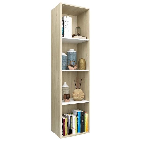 Vidaxl Bibliothèque et meuble TV 36x143 cm - Blanc et chêne - 38% de remise