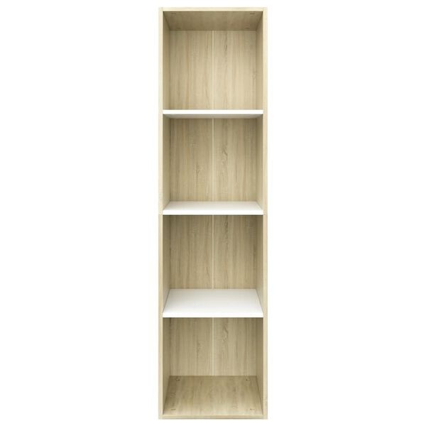 Vidaxl Bibliothèque et meuble TV 36x143 cm - Blanc et chêne - 38% de remise