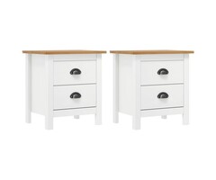 Vidaxl Lot de 2 tables de chevet Hill en pin massif - 40% de remise
