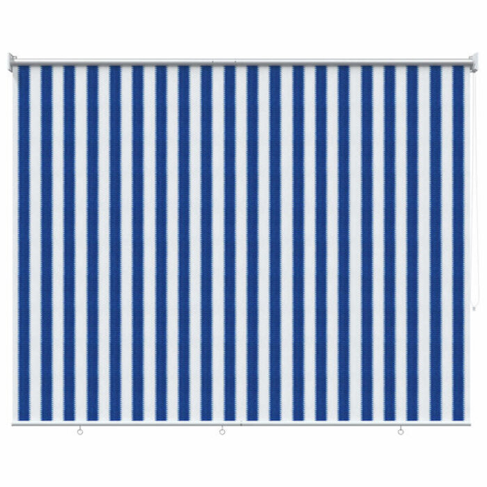 Vidaxl Store extérieur enroulable 220x230cm - Rayures bleues et blanches - 39% de remise