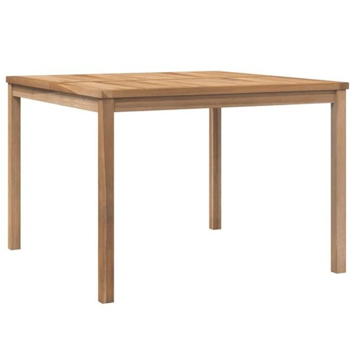 Vidaxl Table de jardin carrée en teck massif 110x110cm - 41% de remise