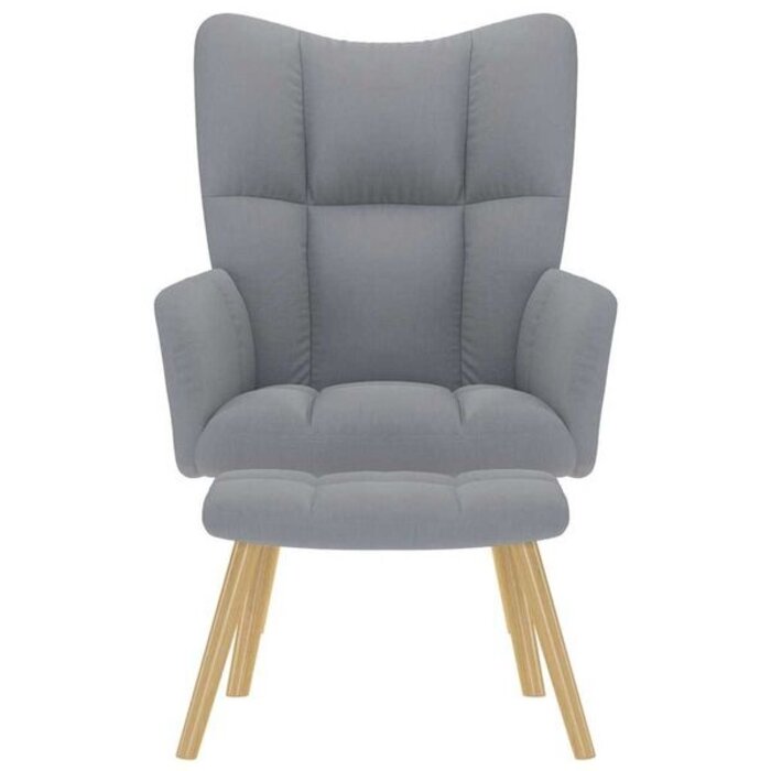 Vidaxl Fauteuil relax gris foncé avec repose-pieds - 40% de remise