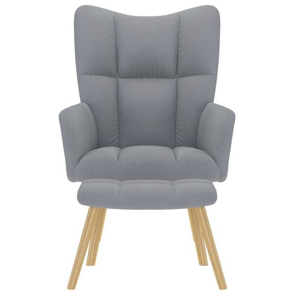 Vidaxl Fauteuil relax gris foncé avec repose-pieds - 40% de remise