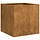 Jardinière en acier corten 40x40x40 cm - Gris noir - 43% de remise
