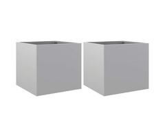 Vidaxl Lot de 2 jardinières en acier galvanisé - 32x30x29 cm - 49% de remise
