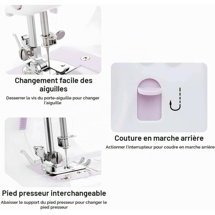 Mini machine à coudre portable - 12 motifs - 39% de remise