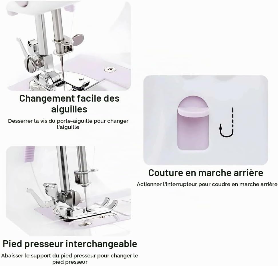 Mini machine à coudre portable - 12 motifs - 39% de remise