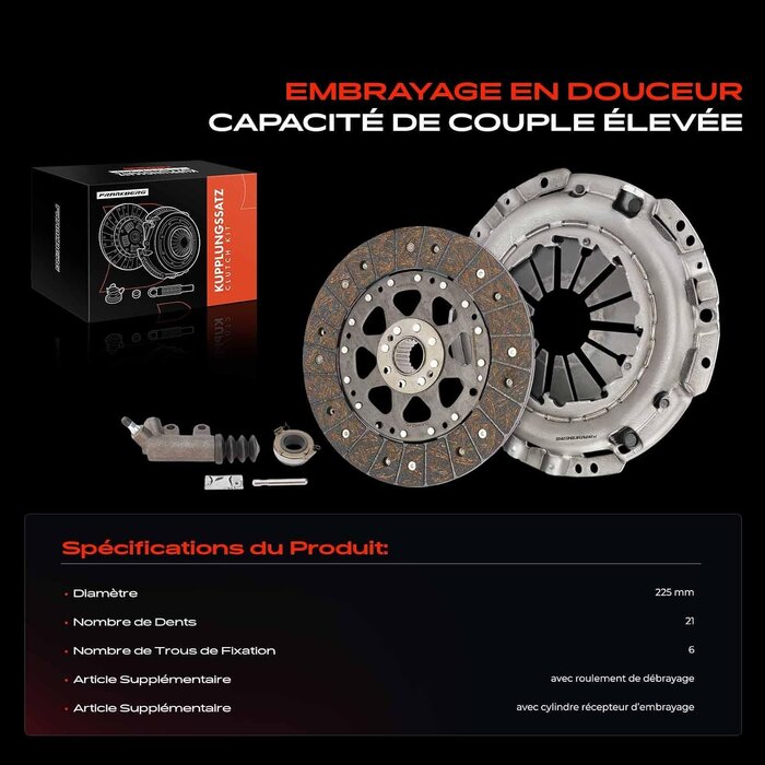 Frankberg Kit d'embrayage 230 mm pour Toyota - 41% de remise