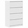 Commode 4 tiroirs blanche - 60x35x98,5 cm - 41% de remise