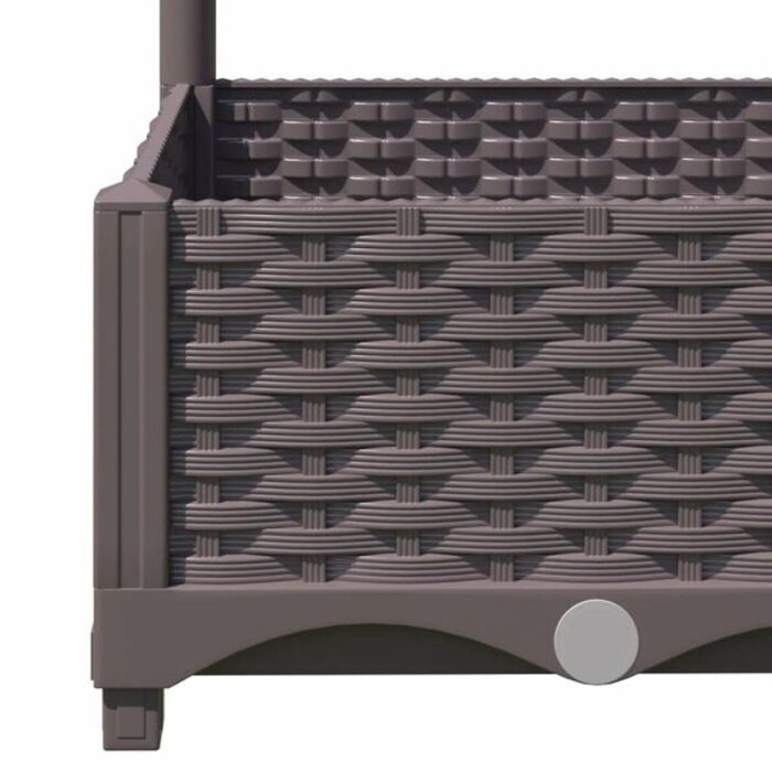 Vidaxl Jardinière avec treillis 120x40 cm - Marron - 40% de remise
