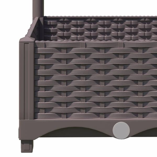 Vidaxl Jardinière avec treillis 120x40 cm - Marron - 40% de remise