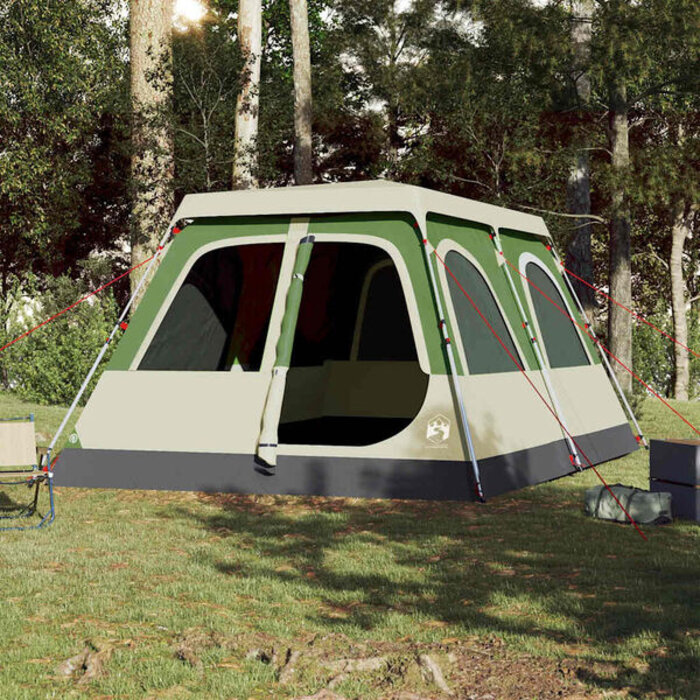 Vidaxl Tente familiale 10 places, montage rapide, verte - 41% de remise