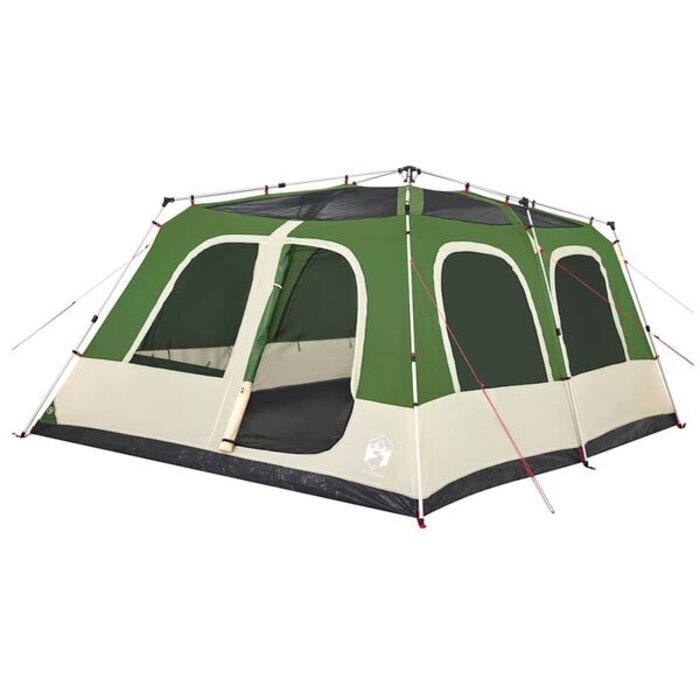 Vidaxl Tente familiale 10 places, montage rapide, verte - 41% de remise