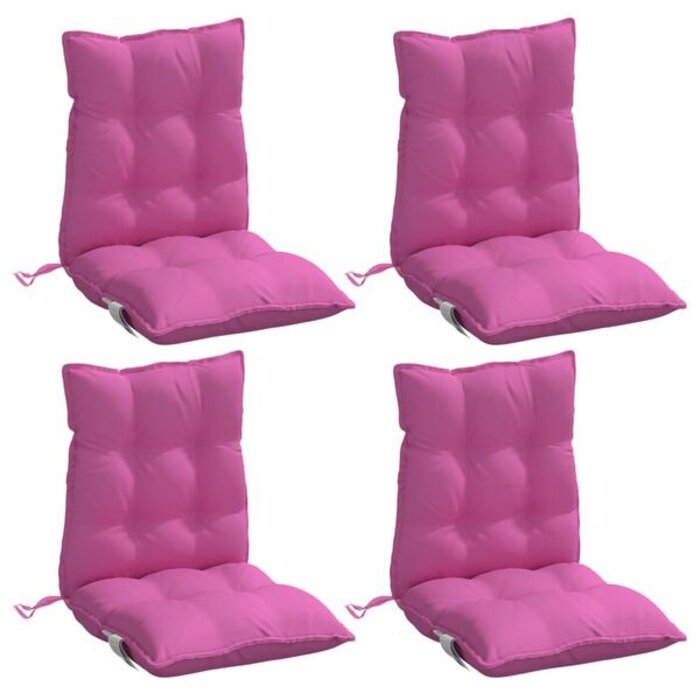 Vidaxl Lot de 4 coussins pour chaise rose 100x50cm - 40% de remise