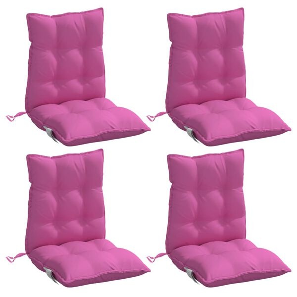 Vidaxl Lot de 4 coussins pour chaise rose 100x50cm - 40% de remise