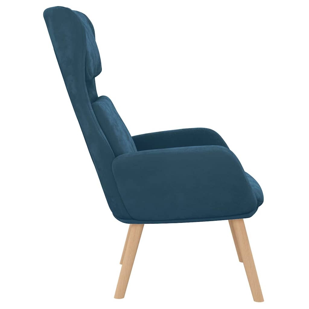 Vidaxl Fauteuil relax en velours bleu - 40% de remise