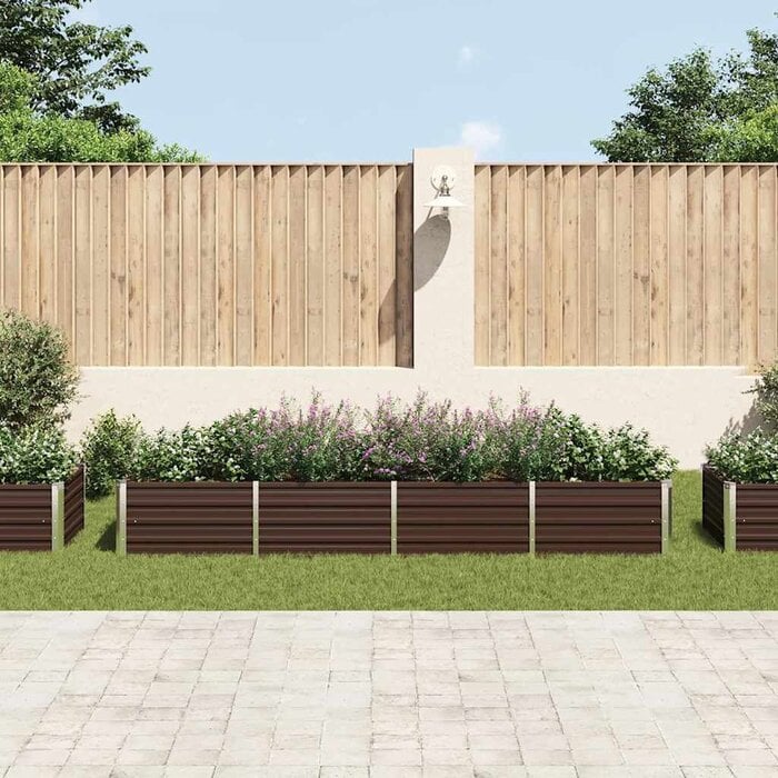 Vidaxl Jardinière surélevée en acier marron 320x80x45 cm - 40% de remise