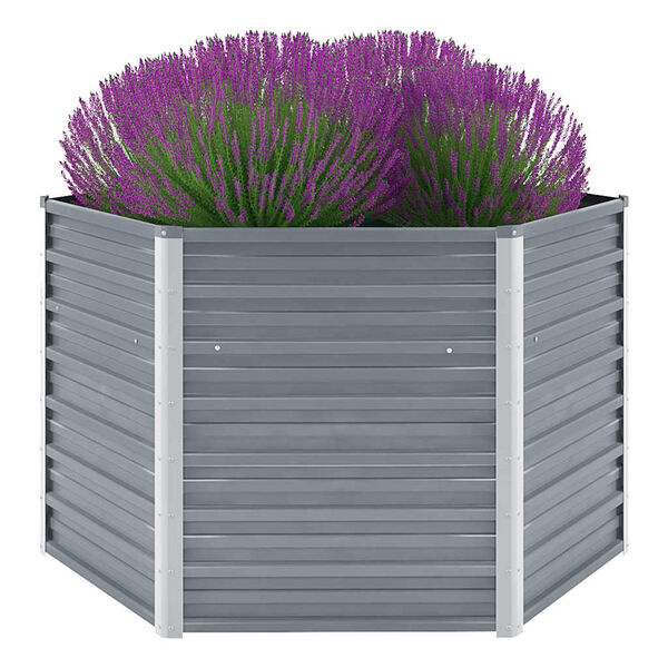Vidaxl Bac de jardin surélevé 129x129x77 cm en acier galvanisé - 39% de remise