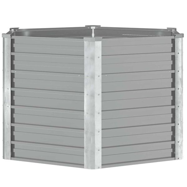 Vidaxl Bac de jardin surélevé 129x129x77 cm en acier galvanisé - 39% de remise