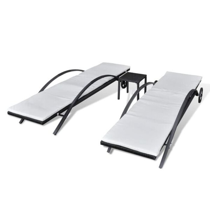 Vidaxl Ensemble 2 Bains de Soleil avec Table - 41% de remise
