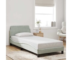 Vidaxl Cadre de lit Dover 80x200 cm velours gris clair - 40% de remise