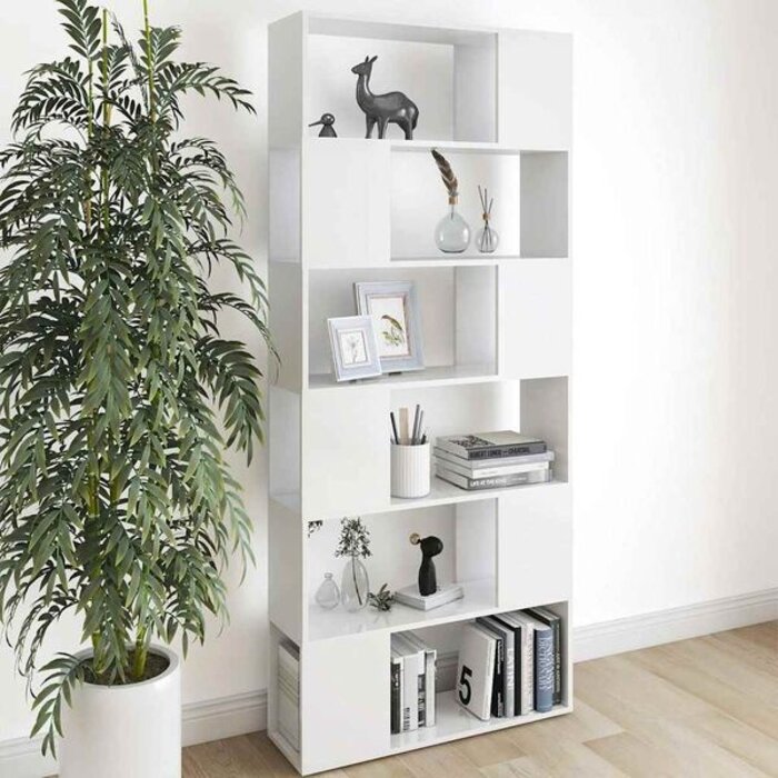 Vidaxl Bibliothèque et paravent blanc 80x186 cm - 40% de remise