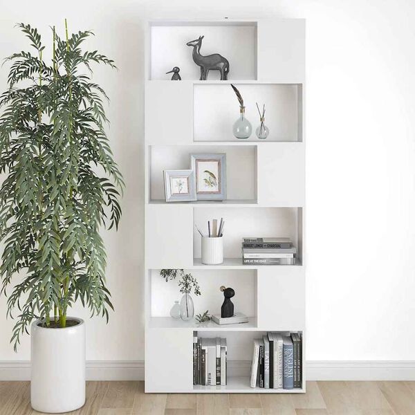 Vidaxl Bibliothèque et paravent blanc 80x186 cm - 40% de remise