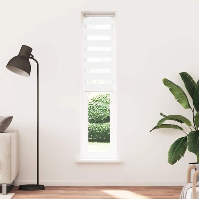 Vidaxl Store enrouleur jour nuit 45x200 cm blanc - 35% de remise