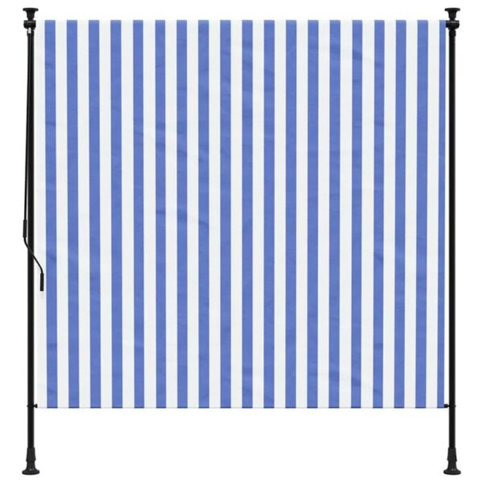 Vidaxl Store enrouleur extérieur 200x270 cm bleu et blanc - 41% de remise