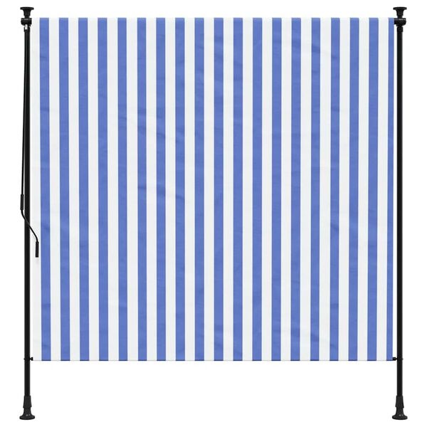 Vidaxl Store enrouleur extérieur 200x270 cm bleu et blanc - 41% de remise