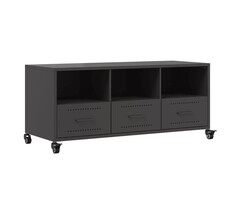 Vidaxl Meuble TV industriel en acier noir - 100,5 cm - 40% de remise