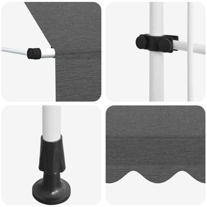 Vidaxl Store banne manuel rétractable 400 cm anthracite - 40% de remise