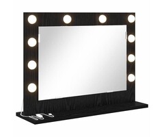 Vidaxl Miroir de courtoisie LED, chêne noir, 60x45cm - 40% de remise