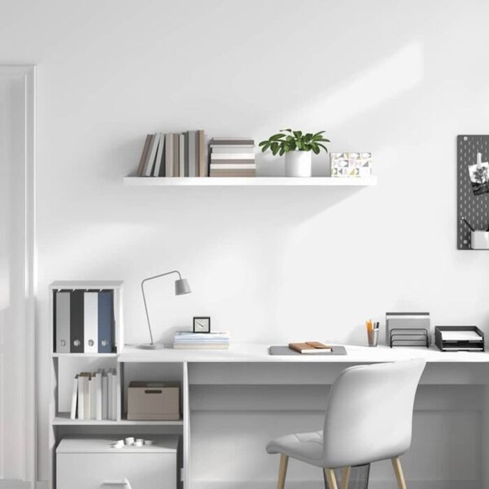 Vidaxl Étagère murale flottante blanc brillant 120cm - 38% de remise