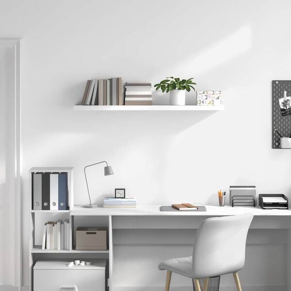 Vidaxl Étagère murale flottante blanc brillant 120cm - 38% de remise