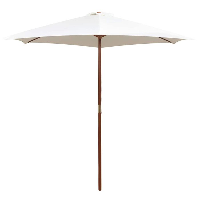 Vidaxl Parasol de jardin 270x270 cm blanc crème - Mât en bois - 40% de remise