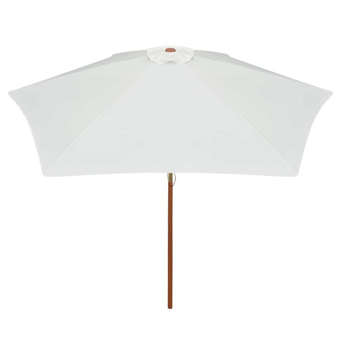 Vidaxl Parasol de jardin 270x270 cm blanc crème - Mât en bois - 40% de remise