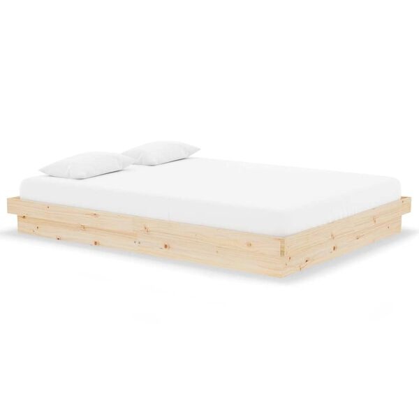 Vidaxl Cadre de lit en bois massif 135x190 cm - 41% de remise
