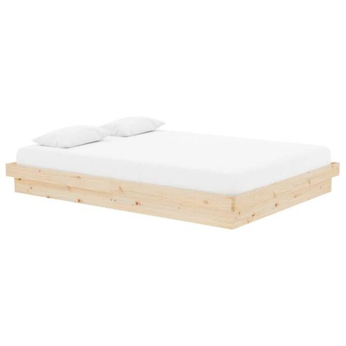 Vidaxl Cadre de lit en bois massif 135x190 cm - 41% de remise