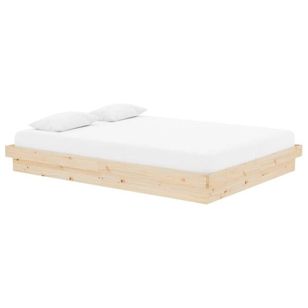 Vidaxl Cadre de lit en bois massif 135x190 cm - 41% de remise
