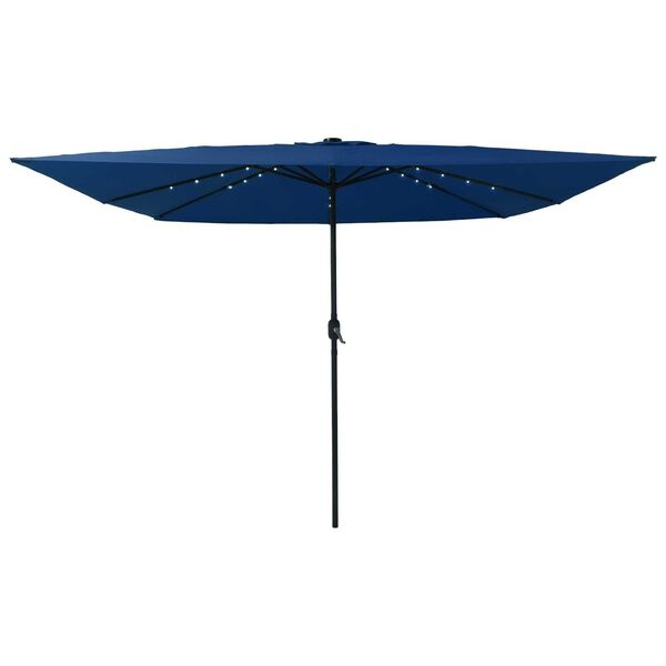 Vidaxl Parasol de jardin LED 295x295cm Bleu Azur - 40% de remise