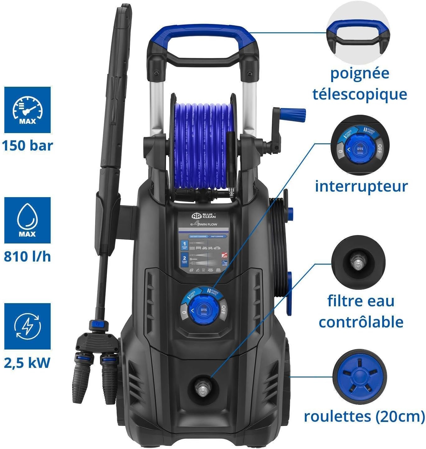 Amazon Nettoyeur Haute Pression 150 bars Dualtech - 37% de remise